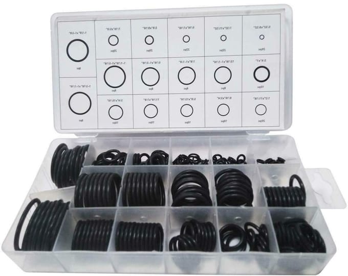 Rubberen O-ringen Set - Afdichtringen Rubber - Algemene Reparatie - 17 Maten 222 Stuks - Niet Gespecificeerd - Zwart