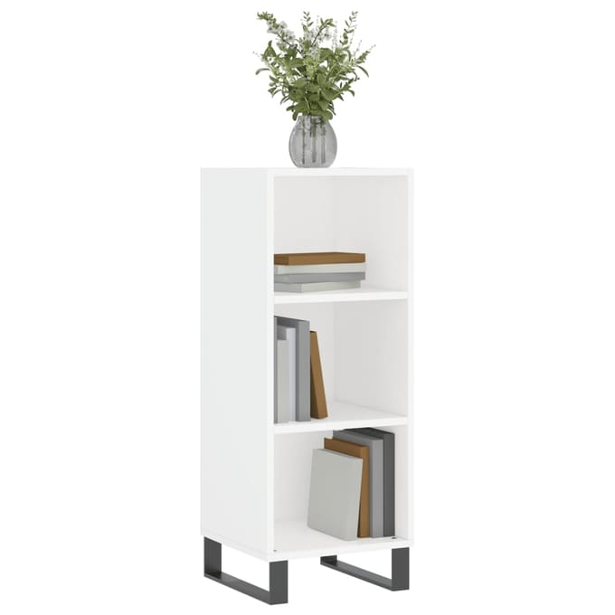 vidaXL - Dressoir - 34,5x32,5x90 - cm - bewerkt - hout - wit