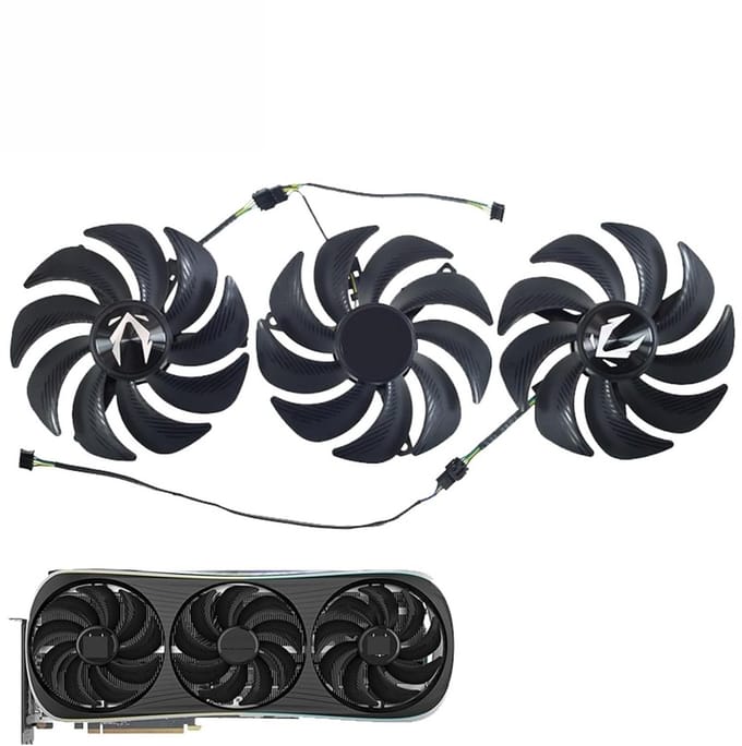 Grafische Kaart Ventilator - PC Koeler - Component Vervanging - 4 Pin Connector - 3 Stuks Set - Zwart