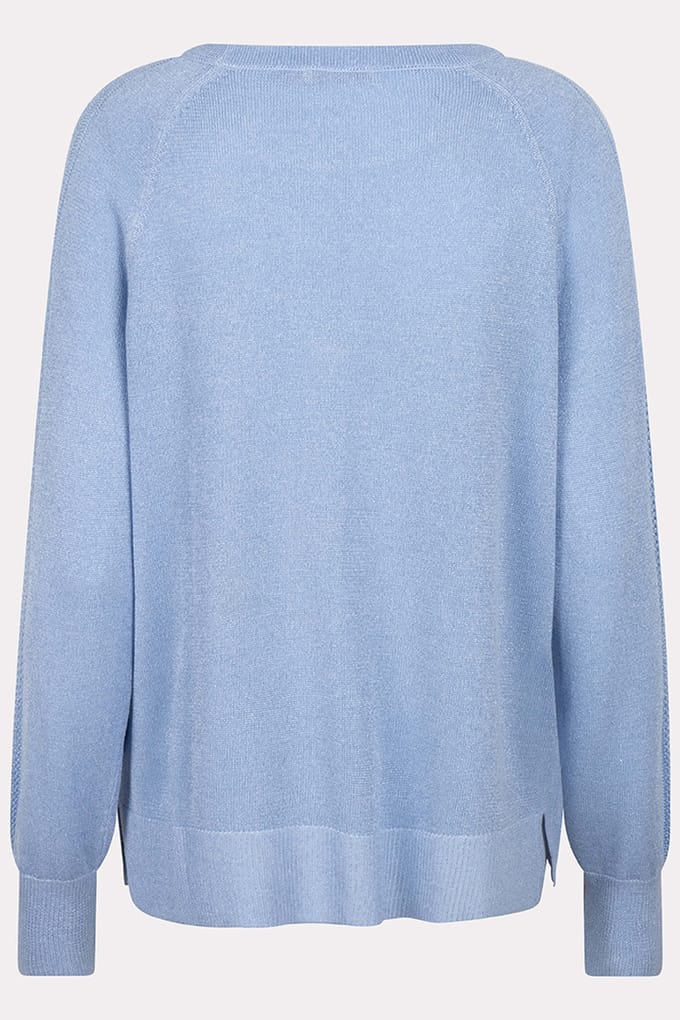 EsQualo Sweater Raglan Pointelle Lurex Sky Blue Taglia: S | Maglioni a maglia Outlet | Donna | Blu