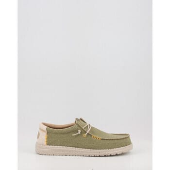 HEYDUDE Wally Coastline Jute Instappers groen - Maat 43