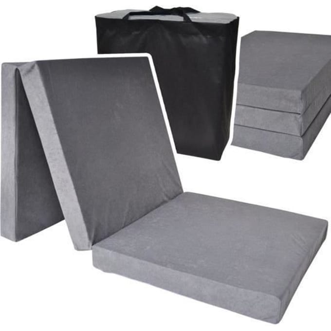 Matelas pliant - Invité - Gris - 195x80x10 cm - Anti-allergique: Non - 1 place gris