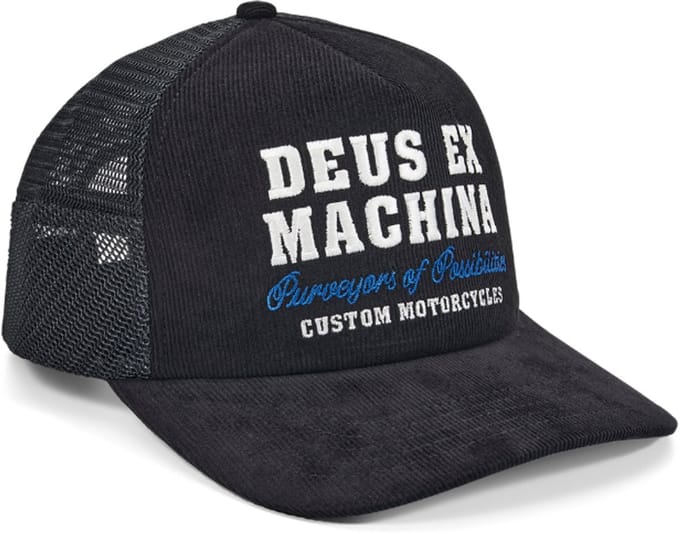 DEUS Gumshoe Cord Trucker cap - Black