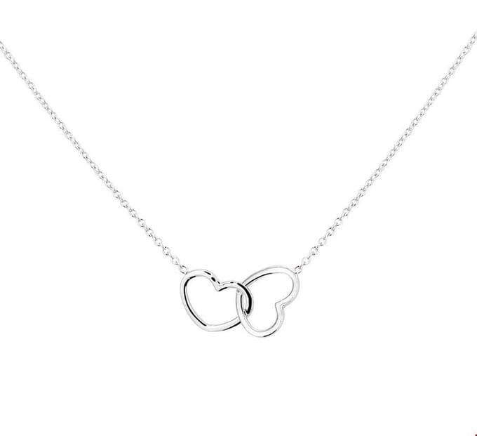 Zilver Gerhodineerde Collier hart 1 1326172