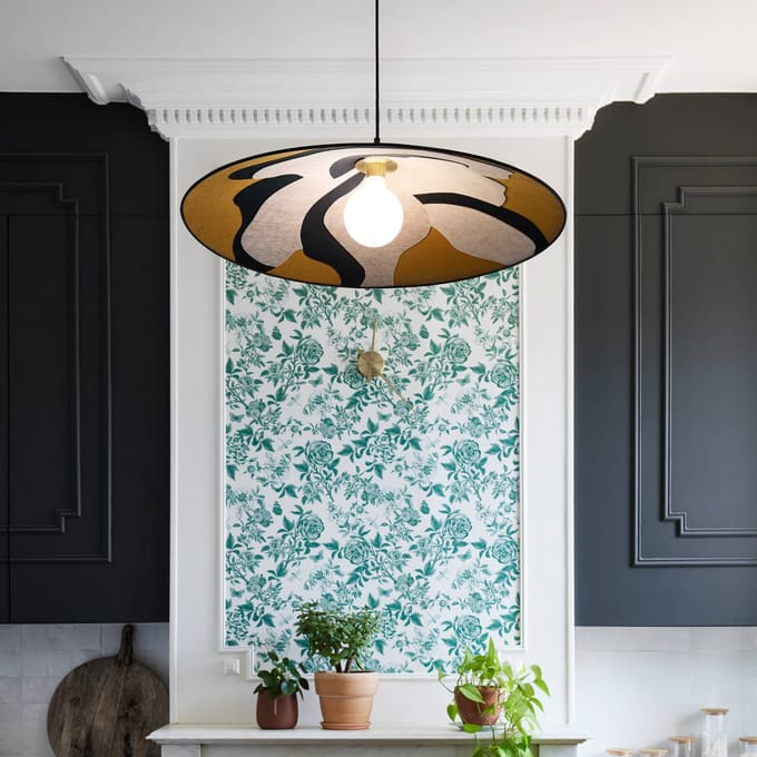 MARKET SET Sonia Laudet hanglamp, Ø 80 cm curry