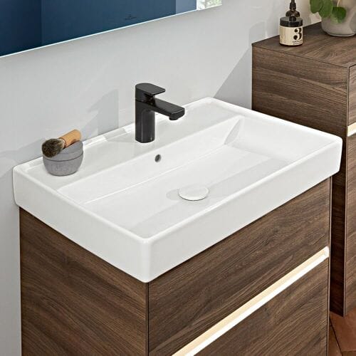 Villeroy & Boch Collaro - Wastafel 60x47 cm, met overloop, met kraangat, alpine wit 4A336001