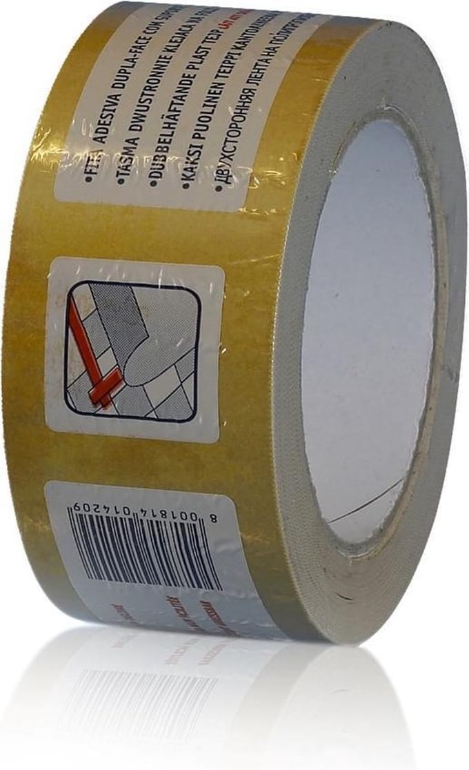 Stokvis Dubbelzijdig Tape 50mm x 25M Wit
