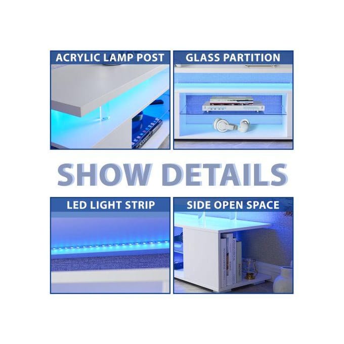 Meuble TV pour TV 65 » LED Game & Entertainment Centre Media Storage Console