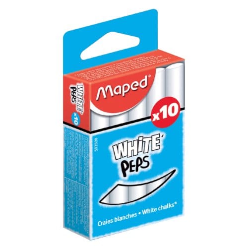 Schoolbordkrijt Maped White'Peps set á 10 stuks wit