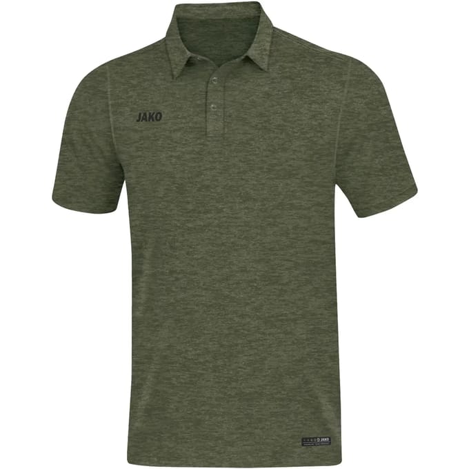 Jako Premium Basics Polo Heren - Kaki Gemeleerd | Maat: M