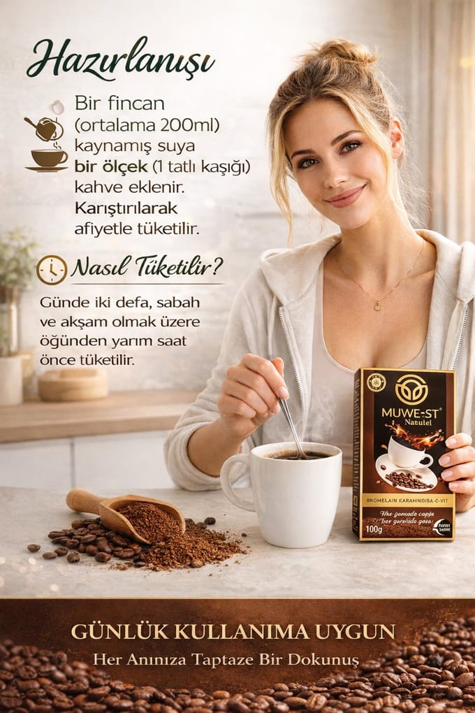 Muwest Café Naturel Bromélaïne Pissenlit Vitamine C 100 Gr 100 GR