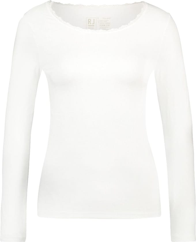 RJ Thermo Dames Shirt Lange Mouw met Kant Wolwit L
