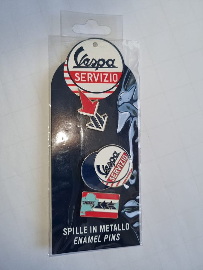 Vespa scooter nostalgische pins, 3 stuks, collectors item