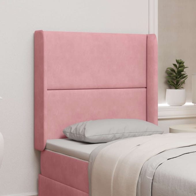 vidaXL - Hoofdbord - oor - Roze - Fluweel