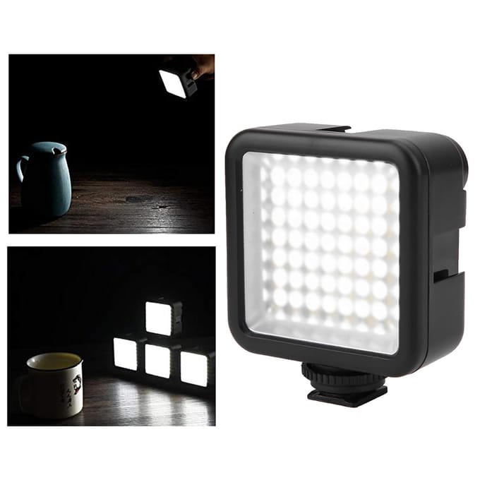 VBESTLIFE W49 Mini Draagbaar Dimbaar LED Videolichtpaneel Op Camera Invullicht white
