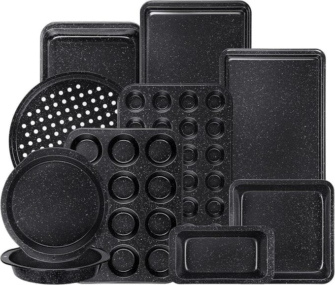 10-delige Bakvormen Set Koolstofstaal Anti-Aanbak Oven Bakset