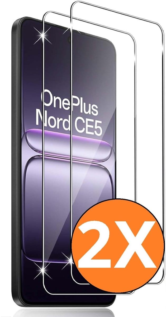 Screenprotector Geschikt voor OnePlus Nord CE5 5G screenprotector Beschermglas OnePlus Nord CE5 – gehard glas tempered glass – 2 Stuks