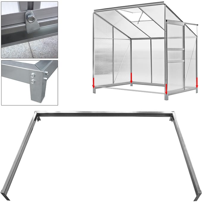 Gegalvaniseerde stalen fundering 190x122x12cm - voor aangebouwde serre
