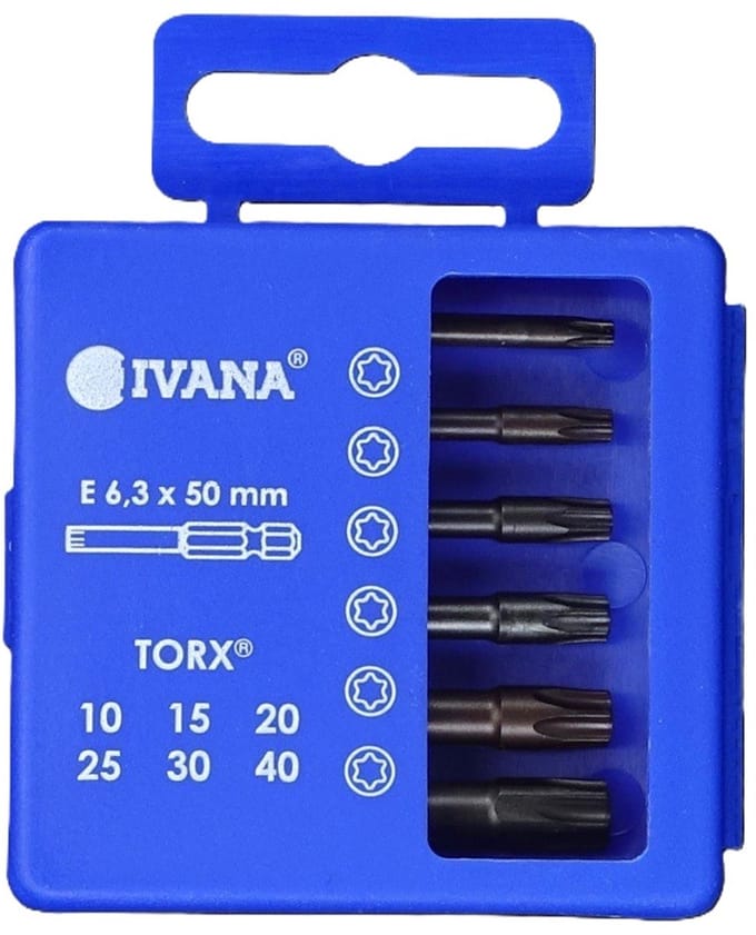 Ivana Bitset impact - Torx - 1/4"x50mm - 6-delig