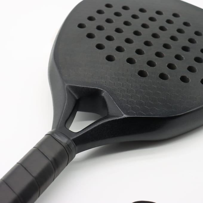 Cricketracket met symmetrische structuur, topkwaliteit, volledig carbonvezel, tennisracket. gray