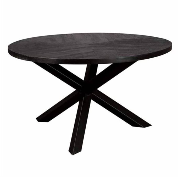 Tower Living Eettafel Viola - Rond Zwart Hout - Ø130cm