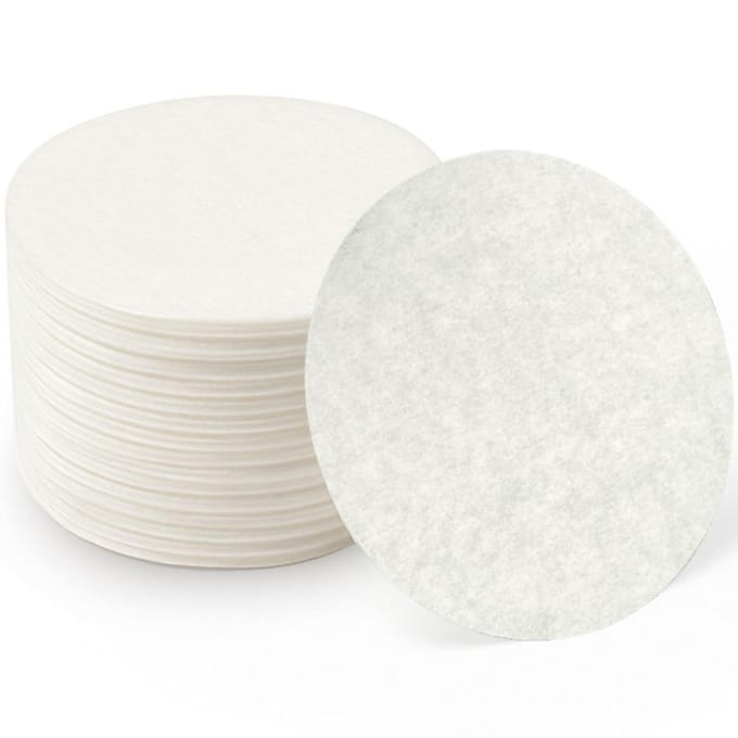 Papieren schijven voor hamburgerpers, diameter 130 mm - 911 stuks.