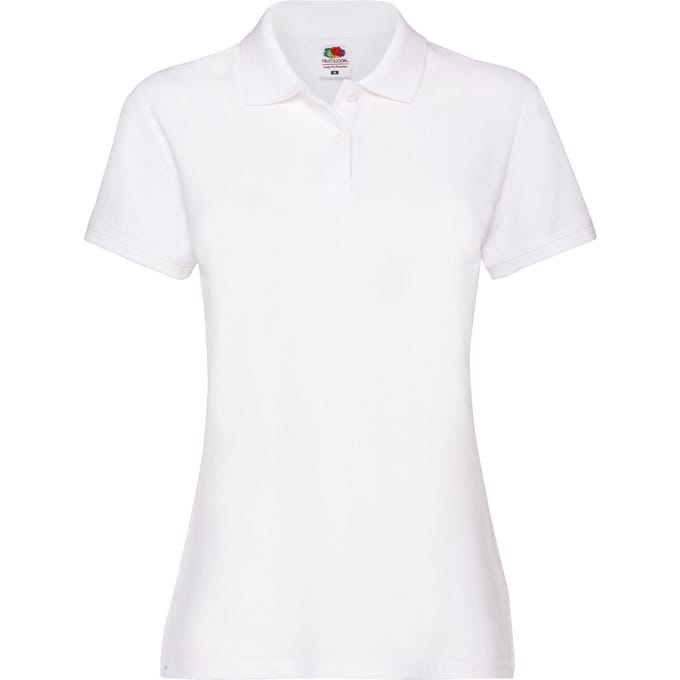 Fruit of the Loom Dames/dames Premium Poloshirt (Wit)