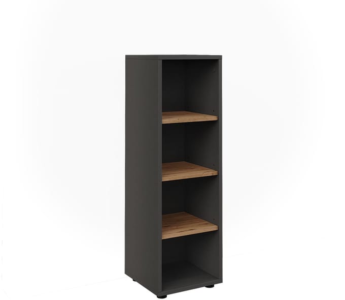 Vicco Midikast Irma, Antraciet/Goudkleurig Eiken, 30 x 95 cm 4 opbergvakken