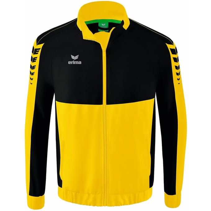 Erima Six Wings Presentatiejack Kinderen - Zwart / Geel | Maat: 152