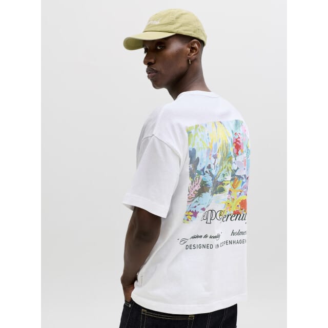 JACK&JONES - JORMONTAUK BACK GRAPHIC TEE SSCN EA26 SN - Heren - T-shirts