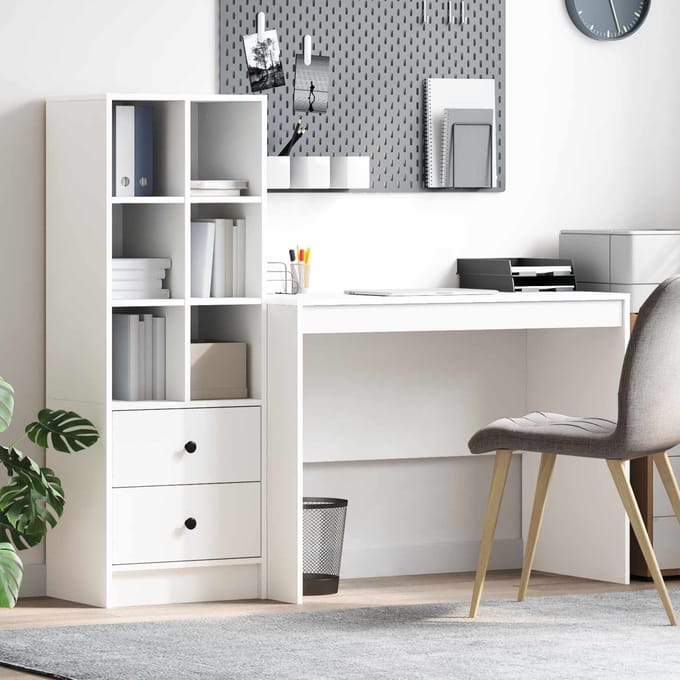 vidaXL - Bureau - Wit - 145.5 - x - 50 - x - 127 - cm - 2 - st