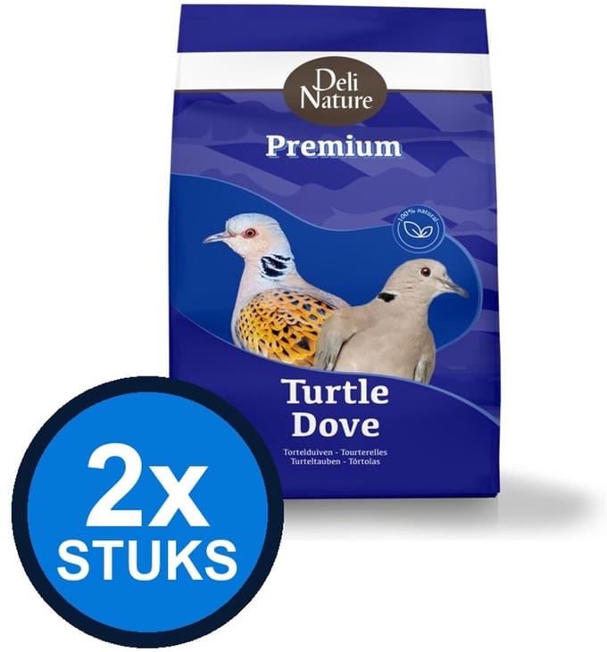 2x Deli Nature - Premium tortelduiven 4kg - Vogelvoer - 4 kg