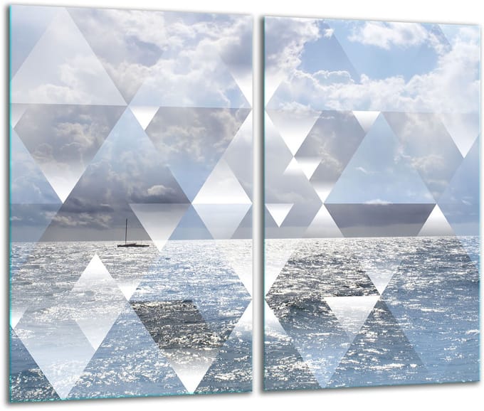 TMK ArtDeko - Snijplank - Glas - 2x 30x52 cm - Mozaïek