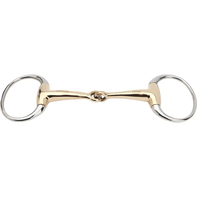 Mors 2 ringen voor paard met scharnier hulpstuk HORKA