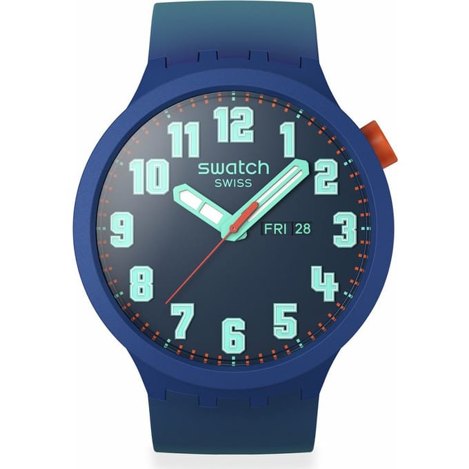 Montre-bracelet Swatch AQUACHRONO ESSENTIALLY BOLD bleue, SB01N700, unisexe, bleu