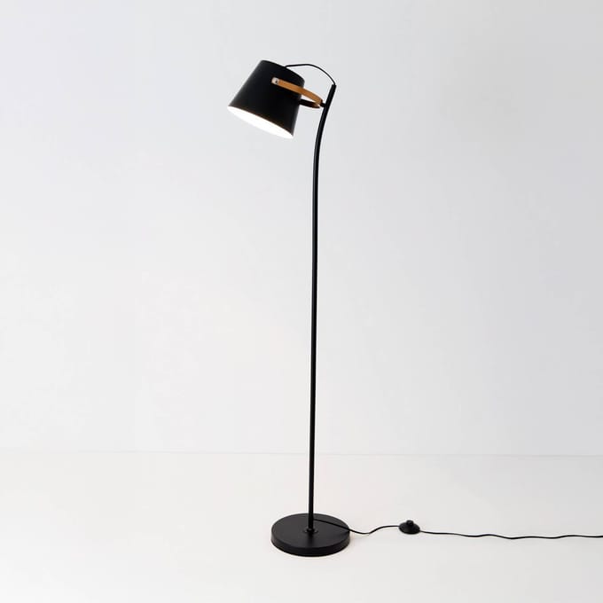 Holländer Vloerlamp ESPERTO, zwart, hoogte 143 cm, metaal, E27