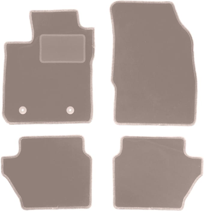 Beige velours matten voor: Ford Ka+ hatchback (2014-)