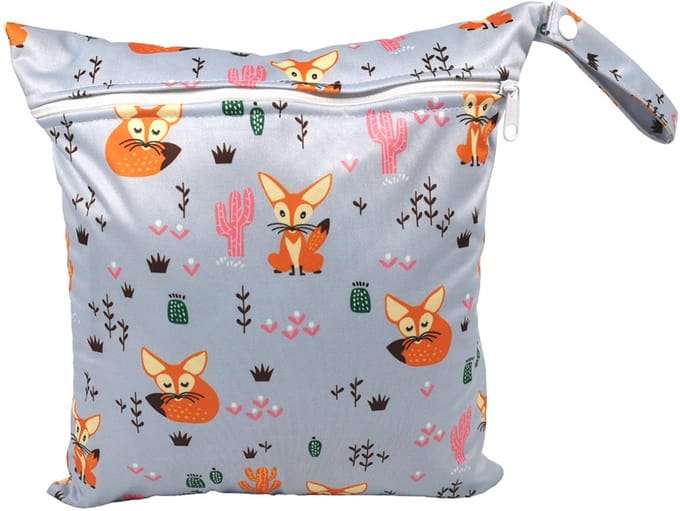 Strandtas met ritssluiting – Waterdichte strandtas – Luiertas – 28x30 cm –Vos boom SM71