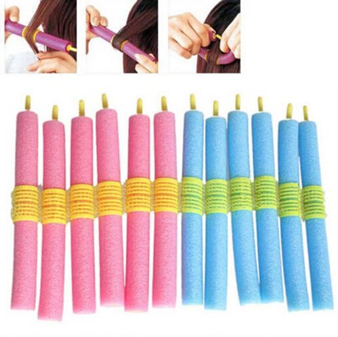Foam papillotten - Schuimkrulspelden - Flexibele krulspelden - Buigbare krulrollers - 15CM - Foam haarrollers - 12 stuks - CHPN