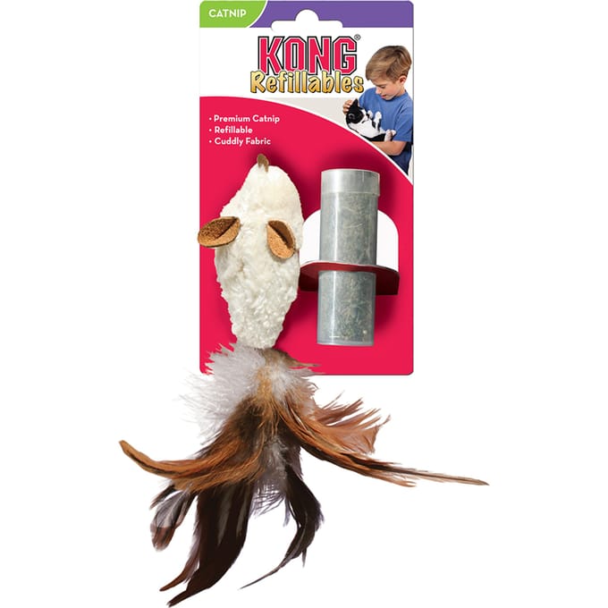 Kong Feather Muis Catnip - Kattenspeelgoed - 17 cm