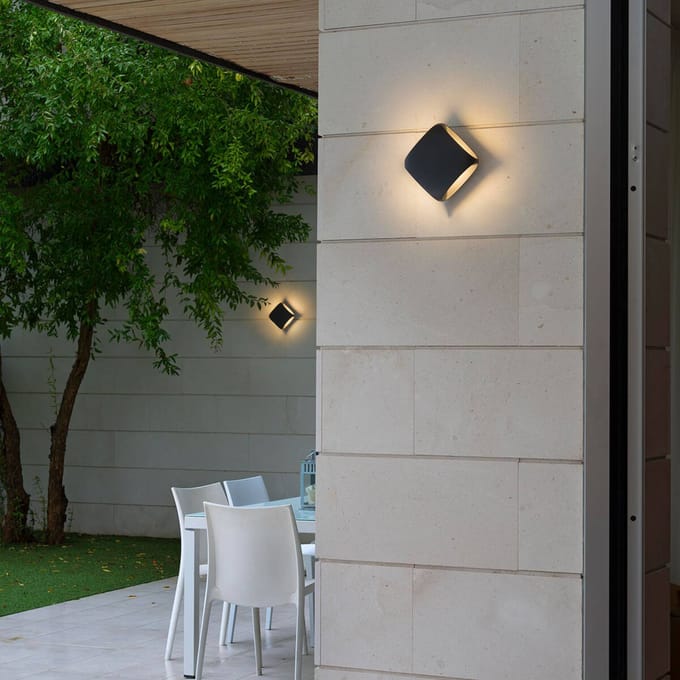 FARO BARCELONA LED buitenwandlamp Bu-oh! antraciet
