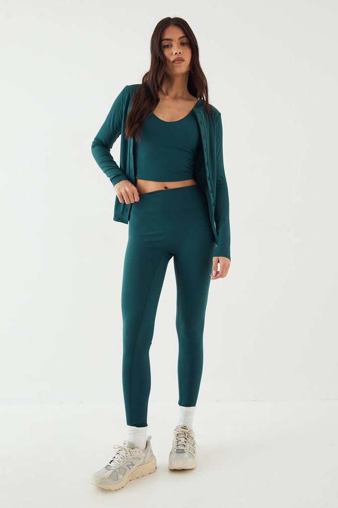 Dames DSGN Studio Ultra Sculpt Hoge Taille Legging | Pine | Maat: 2XL