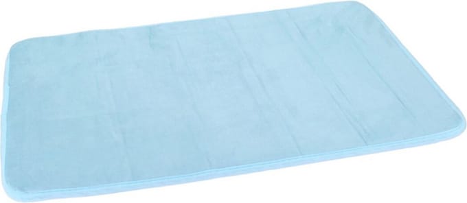 Gerimport Badmat - blauw - sneldrogend - 40 x 60 cm - rechthoekig - zacht