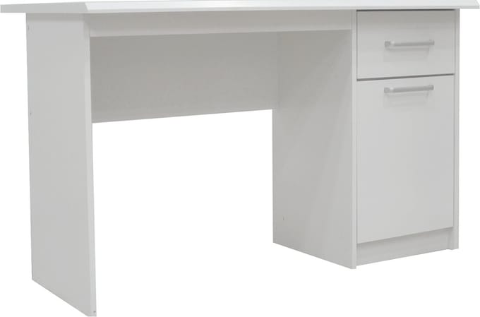Interiax Bureau Jaxx - Wit, 1 Schuif 1 Deur, MDF