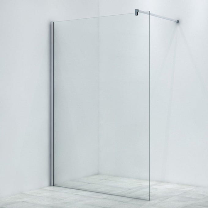 FugaFlow Eccelente Vetro Inloopdouche - 180x200cm - helder glas - chroom