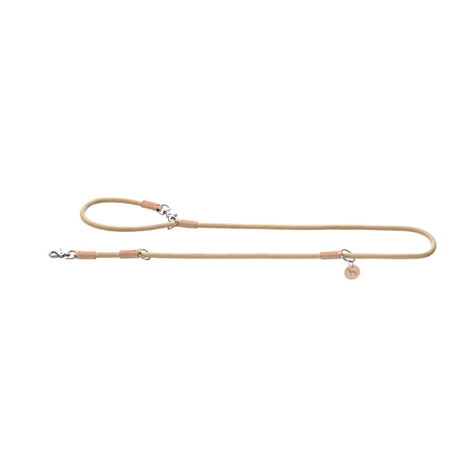 HUNTER verstelbare hondenriem Malia, beige/naturel 200cm lang, 10mm breed