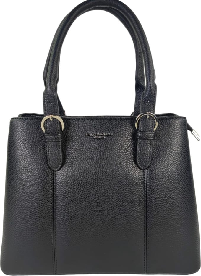 Flora & Co - Trendy handtas - Dubbel handvat - zwart