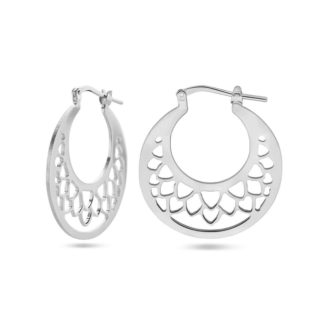 Zilver Gerhodineerd Oorringen 1338755