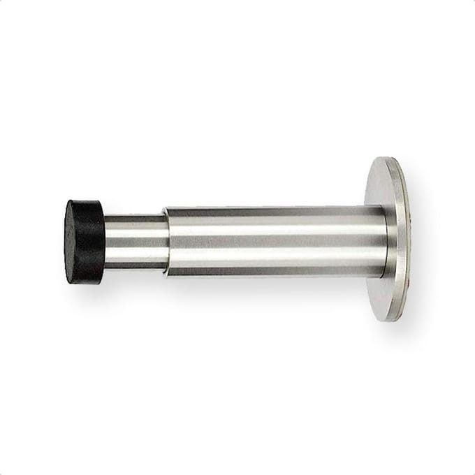 Deurstopper roestvrij staal- zelfklevend- 90-130mm - zwart en grijs