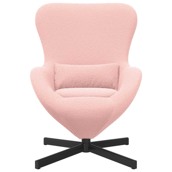 vidaXL - Eivormige - stoel - Roze - 63 - x - 73 - x - 90 - cm - Stof